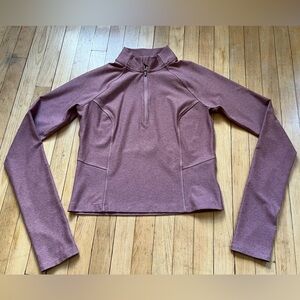 Old Navy Mauve Half-Zip Long Sleeve Top